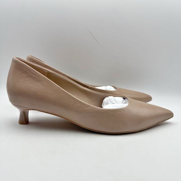 Naturalizer Womens Natalia Kitten Heels US 12 Wide EU 43 Tan Leather NIB - Picture 3 of 12